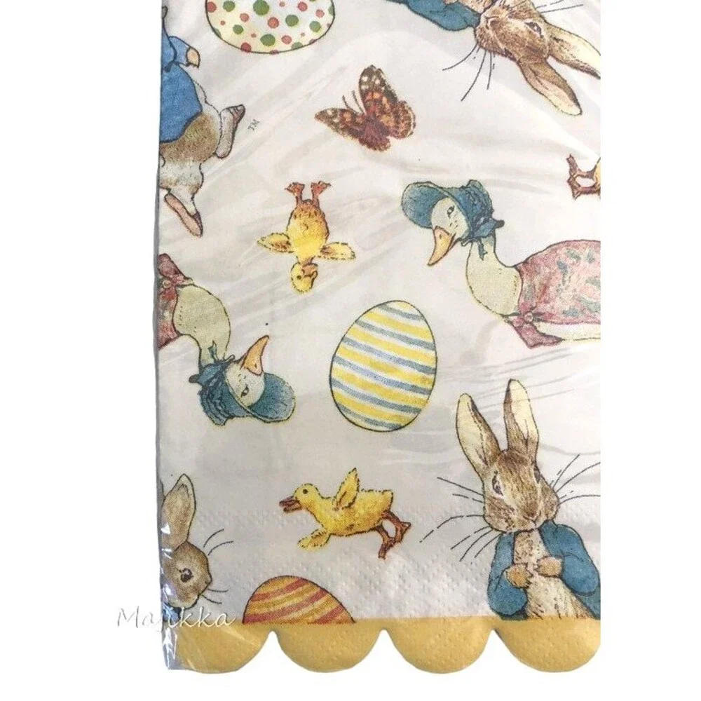 Beatrix Potter Peter Rabbit Baby Shower Easter 32 Pk Paper Napkins